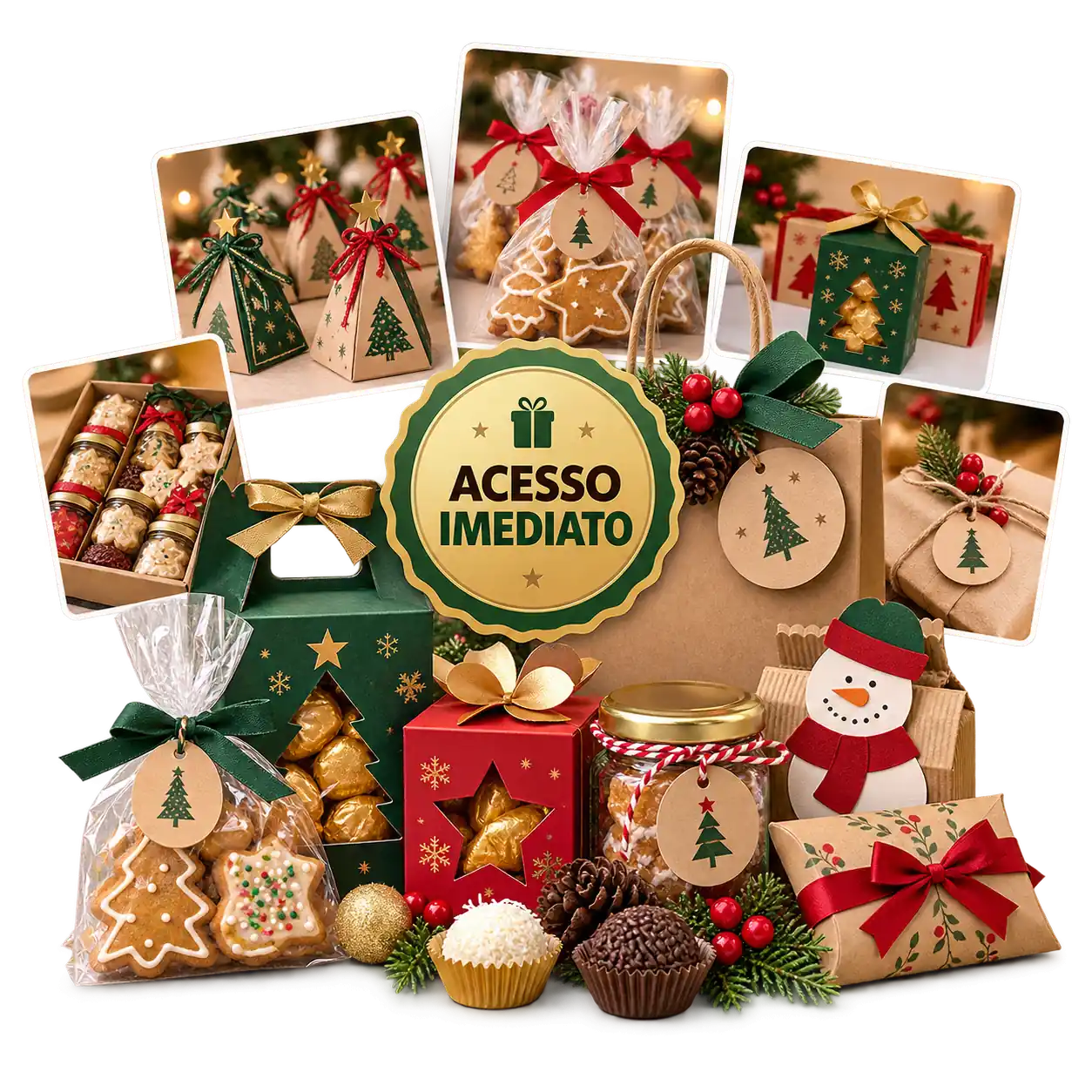 Plano Básico — +50 Moldes de Lembrancinhas de Natal para Papelaria Criativa