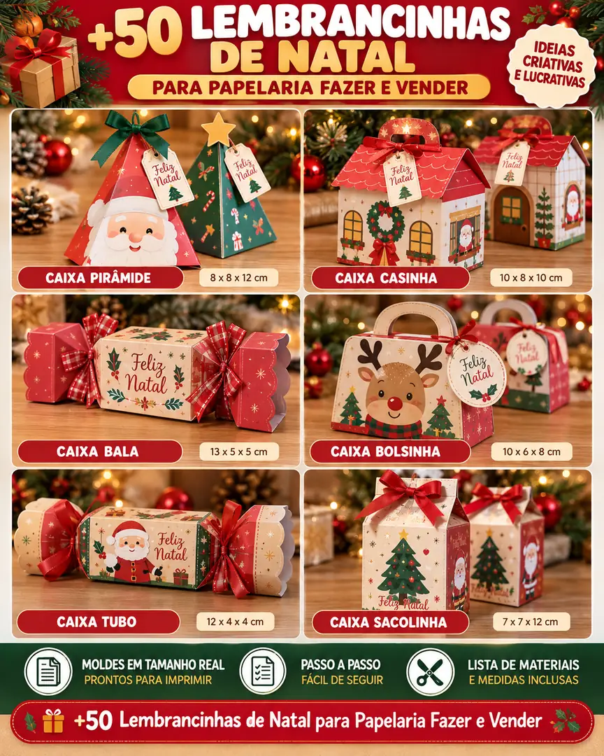+50 Moldes de Lembrancinhas de Natal para Papelaria Criativa — imagem 1