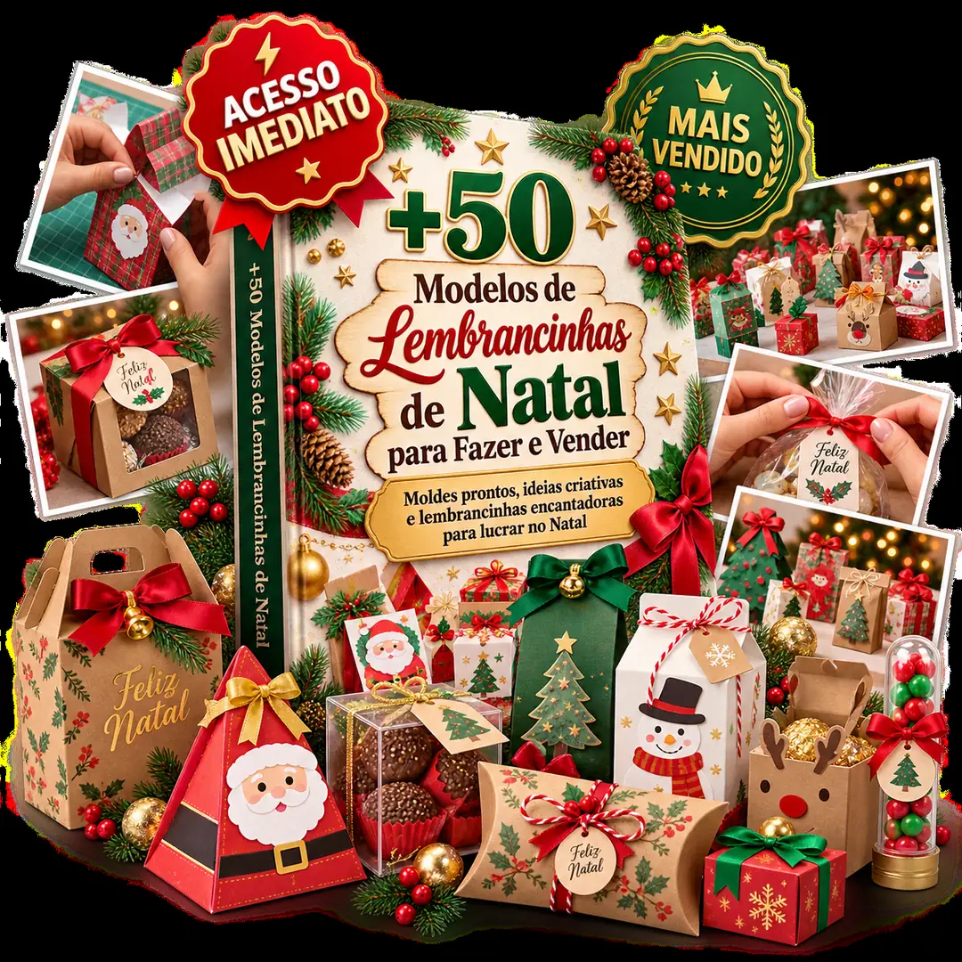 +50 Moldes de Lembrancinhas de Natal para Papelaria Criativa